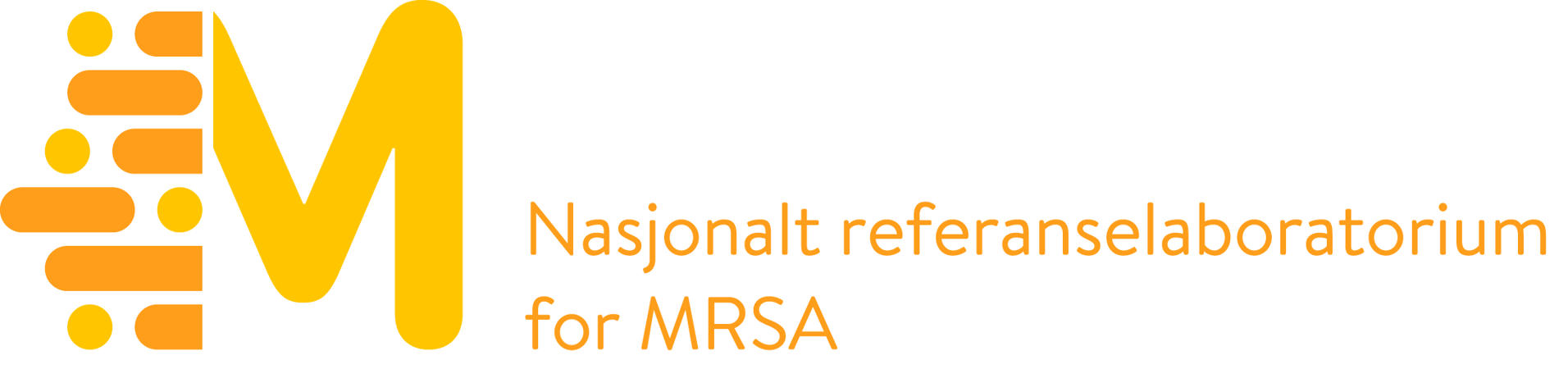 Logo Nasjonalt referanselaboratorium for MRSA. MRSA står for Meticillinresistente Staphylococcus aureus.