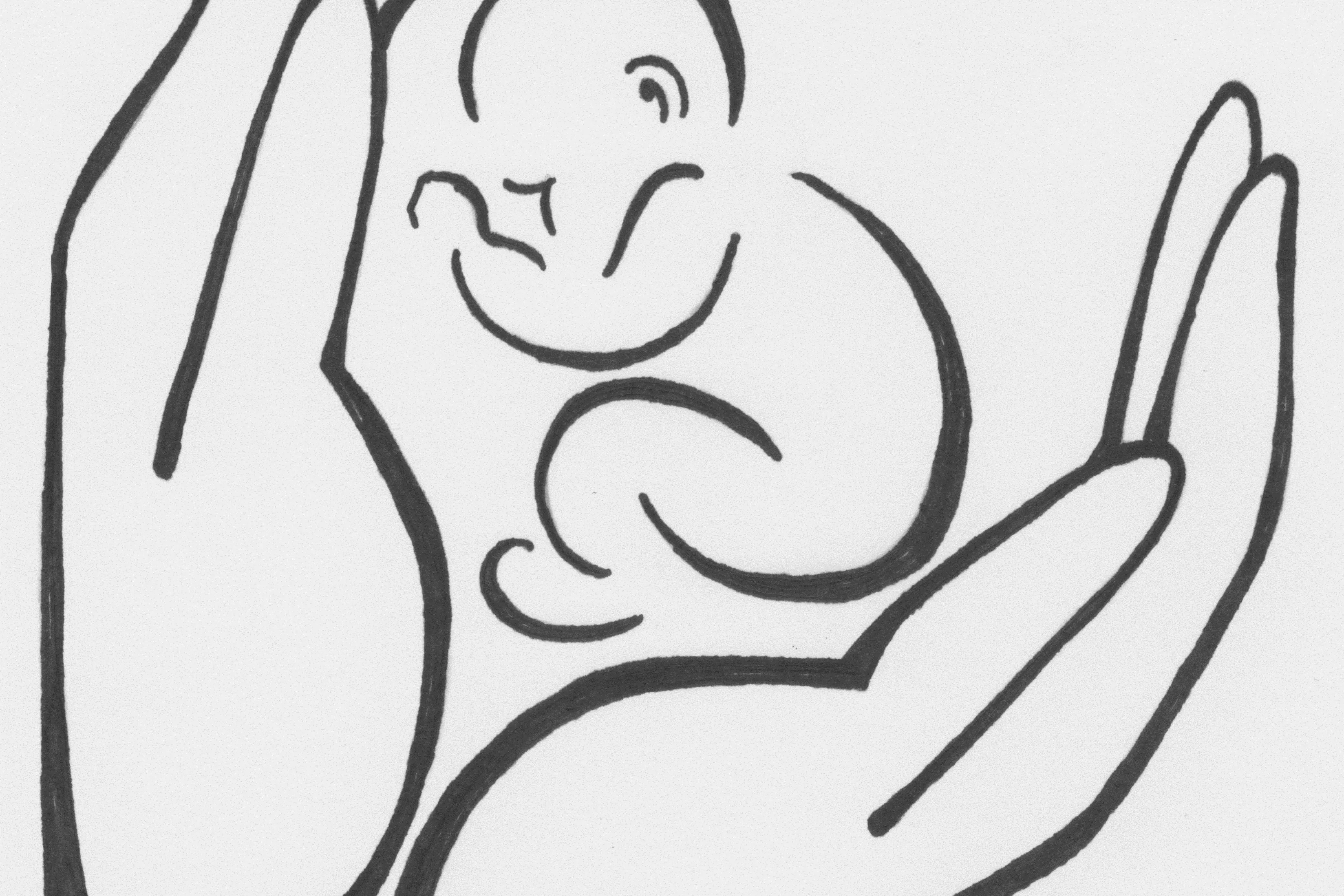Illustrasjonsbilde av to hender som holder rundt et spebarn.